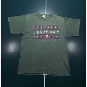 Vintage 90s Texas A&M University Aggies T Shirt Men's XL Single Stitch USA